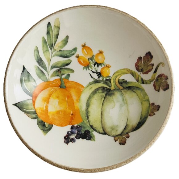Vintage Hand Painted Pumpkin Bowl - Picture 1 of 5